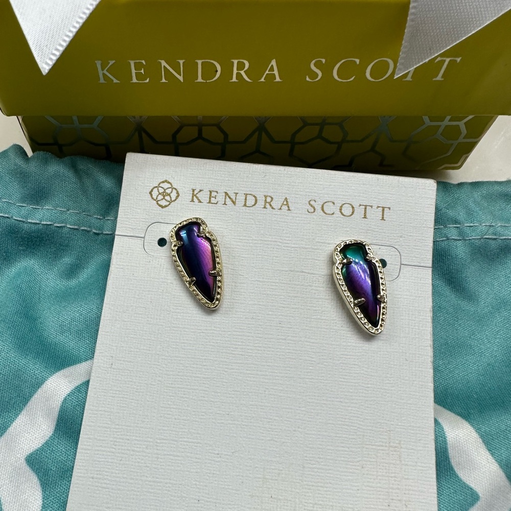 Kendra Scott RARE Skylette Black Iridescent